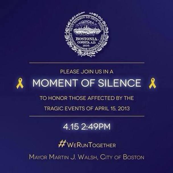 L&#39;avviso ufficiale per il minuto di silenzio in omaggio alle vittime del 2013.